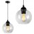 Glimex Orb állítható függőlámpa átlátszó 1x E27 + ajándék LED izzó