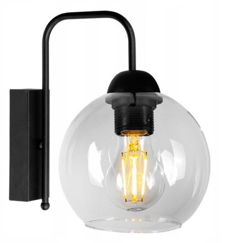 Glimex Orb fali lámpa átlátszó 1x E27 + ajándék LED izzó