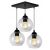 Glimex Orb állítható függőlámpa átlátszó 3x E27 + ajándék LED izzó