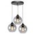 Glimex Orb állítható függőlámpa füst 3x E27 + ajándék LED izzó
