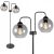 Glimex Orb állólámpa füst 2x E27 + ajándék LED izzó