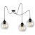Glimex Orb állítható függőlámpa átlátszó 3x E27 + ajándék LED izzó