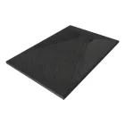 Fekete kőhatású zuhanytálca 70 x 100 cm + ajándék szifonkészlet | Welland (GT-10070SS)