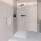 Fehér kőhatású zuhanytálca 80 x 100 cm + ajándék szifonkészlet | Welland (GT-10080SS)