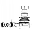 Fehér kőhatású zuhanytálca 80 x 100 cm + ajándék szifonkészlet | Welland (GT-10080SS)