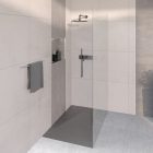 Szürke kőhatású zuhanytálca 80 x 120 cm + ajándék szifonkészlet | Welland (GT-12080SS)