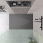 Szürke kőhatású zuhanytálca 80 x 120 cm + ajándék szifonkészlet | Welland (GT-12080SS)