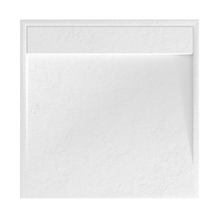 Fehér kőhatású zuhanytálca rejtett lefolyóval 80 x 80 cm + ajándék szifonkészlet | Welland (GT-8080LS-2)