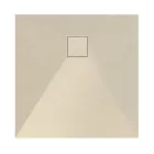 Bézs kőhatású zuhanytálca 80 x 80 cm + ajándék szifonkészlet | Welland (GT-8080SS)
