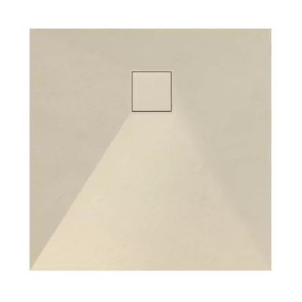Bézs kőhatású zuhanytálca 80 x 80 cm + ajándék szifonkészlet | Welland (GT-8080SS)