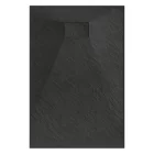 Fekete kőhatású zuhanytálca 70 x 90 cm + ajándék szifonkészlet | Welland (GT-9070SS) 