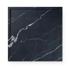 Fekete márványhatású zuhanytálca 90 x 90 cm + ajándék szifonkészlet | Welland (GT-9090LS)