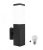 SU-MA INOX SQUARE BLACK kültéri karos fali lámpa fekete IP44