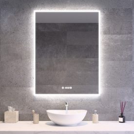 Welland Luxury-Line G773 LED tükör - fényerő + színhőfok állítás + páramentesítő + óra - 70 x 90 cm