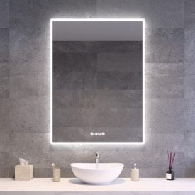 Welland Luxury-Line G772 LED tükör - fényerő + színhőfok állítás + páramentesítő + óra - 75 x 100 cm
