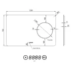 Fürdőszobai LED tükör 120x75cm Welland Texol - Fényerő + színhőfok állítás - Páramentesítő - Digitális óra