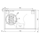 Fürdőszobai LED tükör 120x75cm Welland Texol - Fényerő + színhőfok állítás - Páramentesítő - Digitális óra