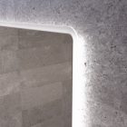 Fekvő fürdőszobai LED tükör 80x60cm - Páramentesítő - Digitális óra - Fényerő és színhőmérséklet szabályozás - Welland Kath