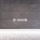 Fekvő fürdőszobai LED tükör 80x60cm - Páramentesítő - Digitális óra - Fényerő és színhőmérséklet szabályozás - Welland Kath