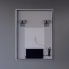 Álló fürdőszobai LED tükör 60x80cm - Páramentesítő - Digitális óra - Fényerő és színhőmérséklet szabályozás - Welland Kath