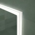 Álló fürdőszobai LED tükör 70x90cm - Páramentesítő - Beépített óra - Fényerő és színhőmérséklet szabályozás - Welland Luxury-Line