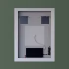 Álló fürdőszobai LED tükör 70x90cm - Páramentesítő - Beépített óra - Fényerő és színhőmérséklet szabályozás - Welland Luxury-Line
