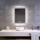 Álló fürdőszobai LED tükör 60x80cm - Páramentesítő - Digitális óra - Fényerő és színhőmérséklet szabályozás - Welland Type20V