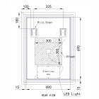 Álló fürdőszobai LED tükör 60x80cm - Páramentesítő - Digitális óra - Fényerő és színhőmérséklet szabályozás - Welland Type20V