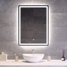 Álló fürdőszobai LED tükör 60x80cm - Mozgásérzékelő - Páramentesítő - Fényerő és színhőmérséklet szabályozás - Welland Type20V