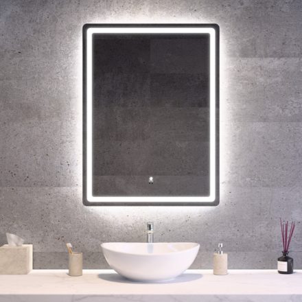 Álló fürdőszobai LED tükör 60x80cm - Mozgásérzékelő - Páramentesítő - Fényerő és színhőmérséklet szabályozás - Welland Type20V