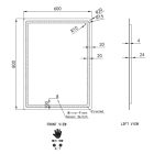 Álló fürdőszobai LED tükör 60x80cm - Mozgásérzékelő - Páramentesítő - Fényerő és színhőmérséklet szabályozás - Welland Type20V
