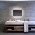 Álló fürdőszobai LED tükör 80x60cm - Gesztusvezérlés - Páramentesítő - Fényerő és színhőmérséklet szabályozás - Welland Type20H