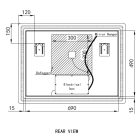 Álló fürdőszobai LED tükör 80x60cm - Gesztusvezérlés - Páramentesítő - Fényerő és színhőmérséklet szabályozás - Welland Type20H