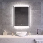 Fürdőszobai LED tükör 60x80cm - Fényerő és színhőmérséklet szabályozás - Welland Type20V