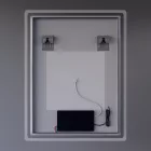 Álló fürdőszobai LED tükör 70x90cm - Páramentesítő - Digitális óra - Fényerő és színhőmérséklet szabályozás - Welland Type20V