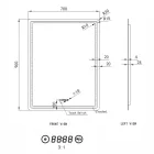 Álló fürdőszobai LED tükör 70x90cm - Páramentesítő - Digitális óra - Fényerő és színhőmérséklet szabályozás - Welland Type20V