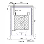Álló fürdőszobai LED tükör 70x90cm - Páramentesítő - Digitális óra - Fényerő és színhőmérséklet szabályozás - Welland Type20V