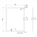 Álló fürdőszobai LED tükör 70x90cm - Mozgásérzékelő - Páramentesítő - Fényerő és színhőmérséklet szabályozás - Welland Type20V