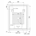 Álló fürdőszobai LED tükör 70x90cm - Mozgásérzékelő - Páramentesítő - Fényerő és színhőmérséklet szabályozás - Welland Type20V
