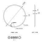 Kerek Led tükör Ø60cm Welland Alpha | Páramentesítő - Óra - Fényerő + színhőfok állítás