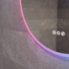 Kerek RGB Led tükör Ø60cm Welland Alpha - Fényerő + színhőfok állítás - RGB funkciók