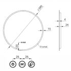 Kerek RGB Led tükör Ø60cm Welland Alpha - Fényerő + színhőfok állítás - RGB funkciók