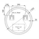 Kerek RGB Led tükör Ø60cm Welland Alpha - Fényerő + színhőfok állítás - RGB funkciók