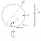 Kerek Led tükör Ø60cm Welland Alpha | Fényerő + színhőfok állítás