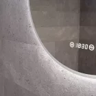 Kerek Led tükör Ø70cm Welland Alpha | Páramentesítő - Óra - Fényerő + színhőfok állítás