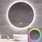 Kerek RGB Led tükör Ø70cm Welland Alpha - RGB funkció - Páramentesítő - Óra - Fényerő + színhőfok állítás