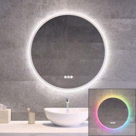 Kerek RGB Led tükör Ø70cm Welland Alpha - Fényerő + színhőfok állítás - RGB funkciók