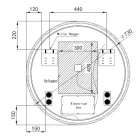 Kerek Led tükör Ø80cm Welland Alpha - Bluetooth - Páramentesítő - Óra - Fényerő + színhőfok állítás