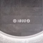 Kerek Led tükör Ø80cm Welland Alpha | Páramentesítő - Óra - Fényerő + színhőfok állítás