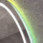 Kerek RGB Led tükör Ø70cm Welland Beta - Páramentesítés - Óra - Fényerő + színhőfok állítás - RGB funkciók